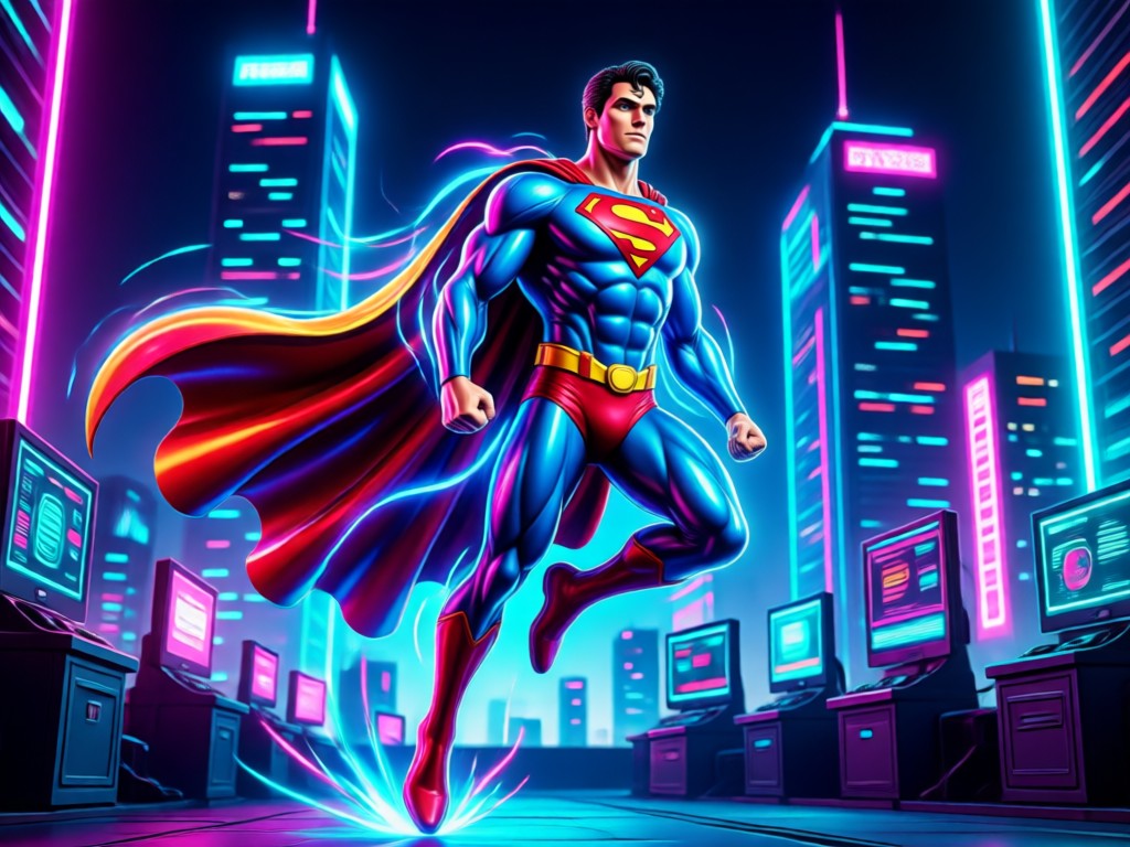 Superman-Flugpose, generiert von KI