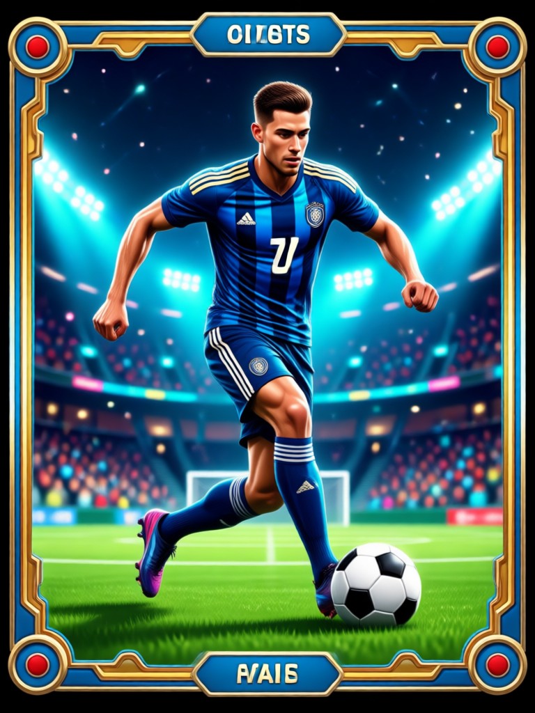 Young player AI football card generator result