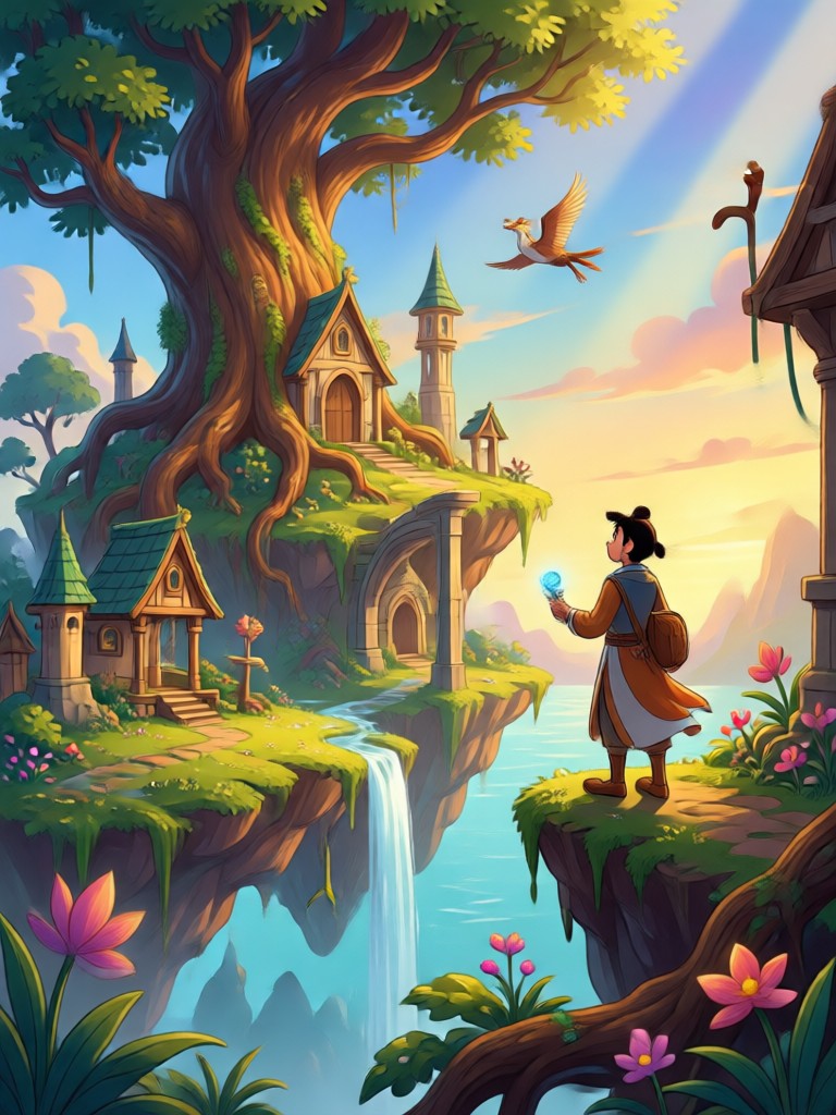 Animal sidekick Pixar style poster