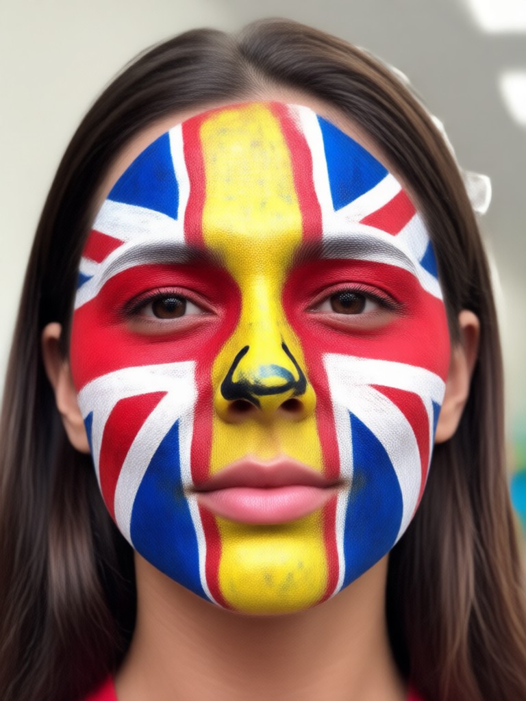 Germany black red gold tribal face art