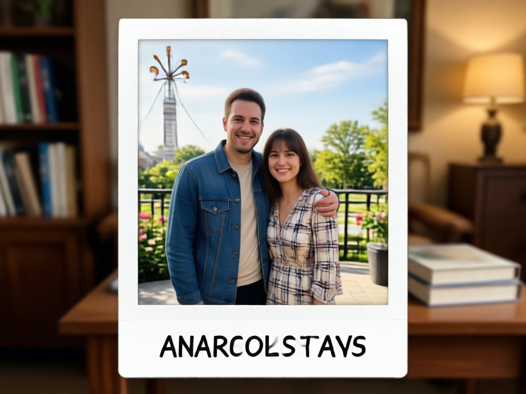 AI generated Polaroid photo with authentic white border