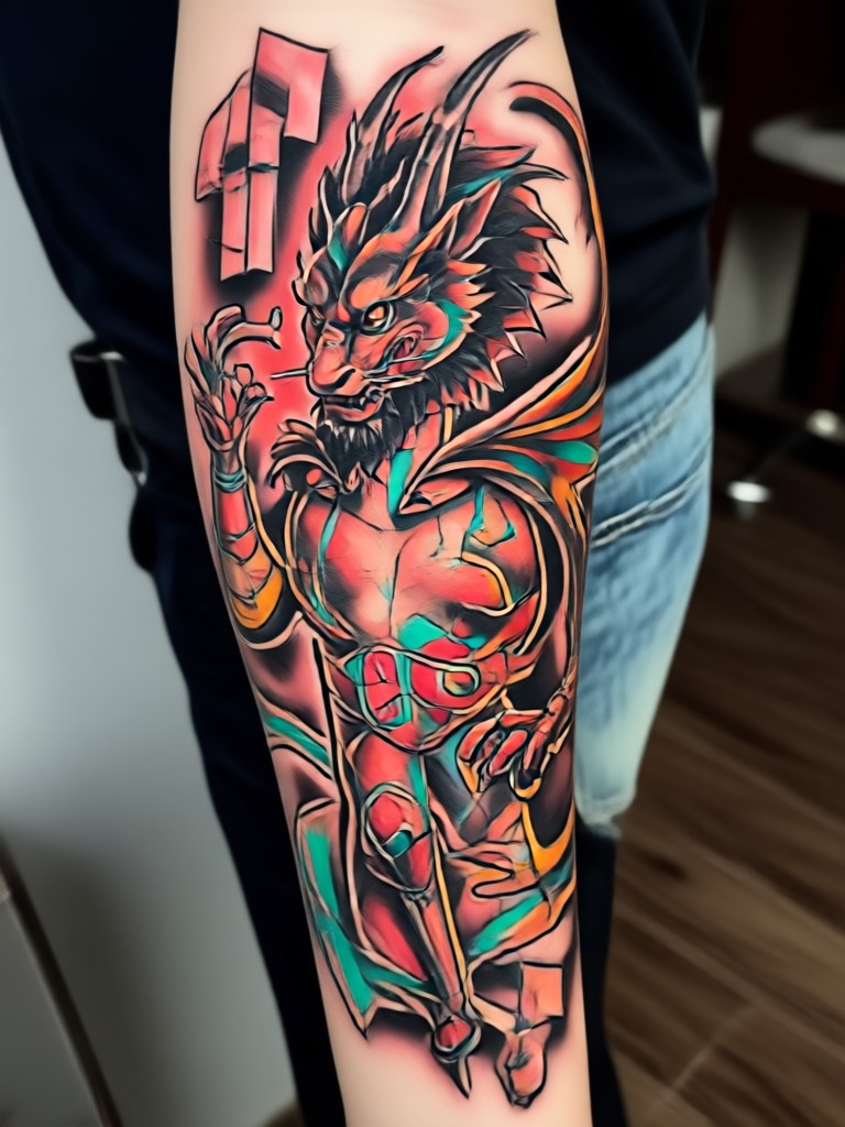 Surrealism tattoo art created with AI