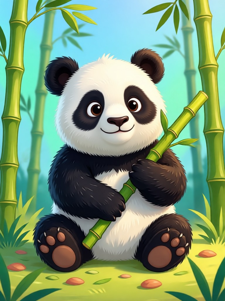 Mobile app interface showing panda generation