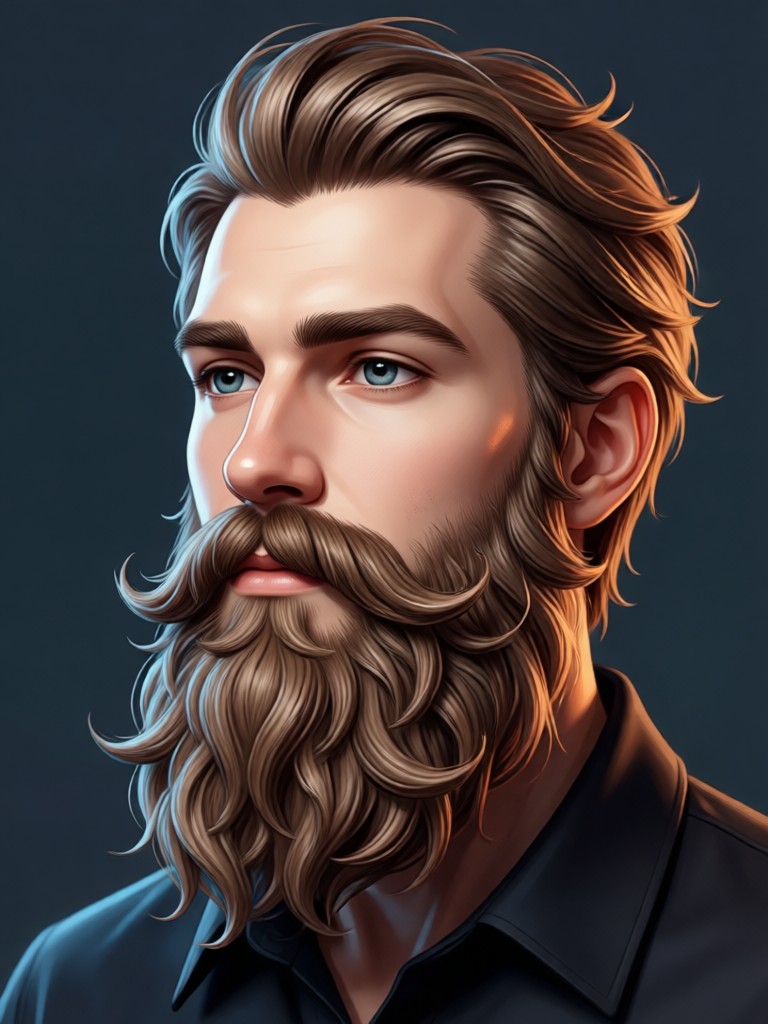 Side by side beard style comparison AI