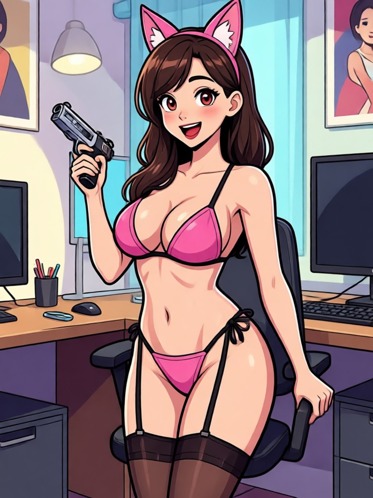 Comic-Tusche NSFW-Cartoon-Paar