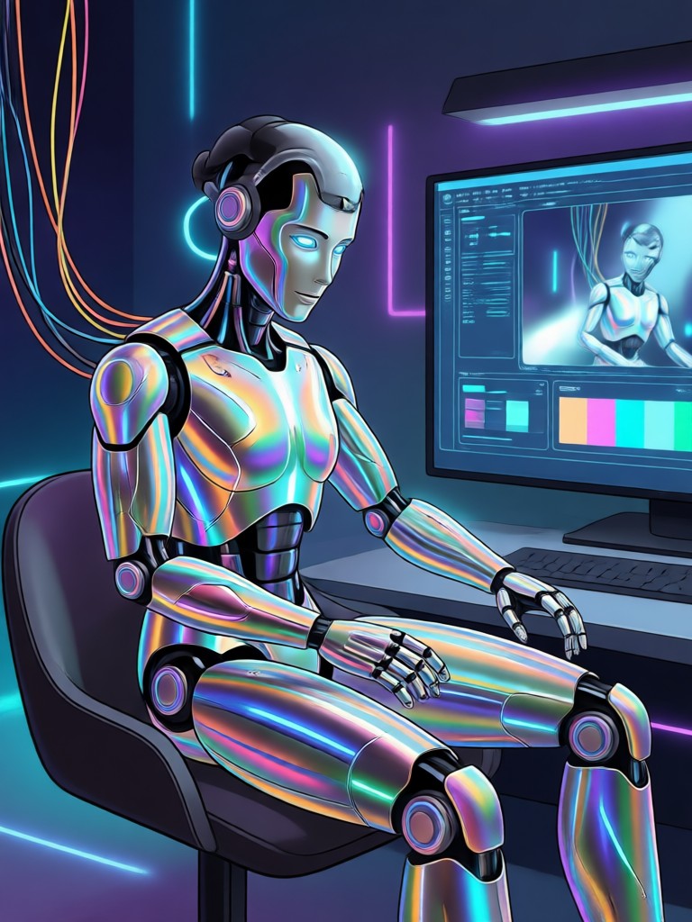 AI person expressing sadness in close up video