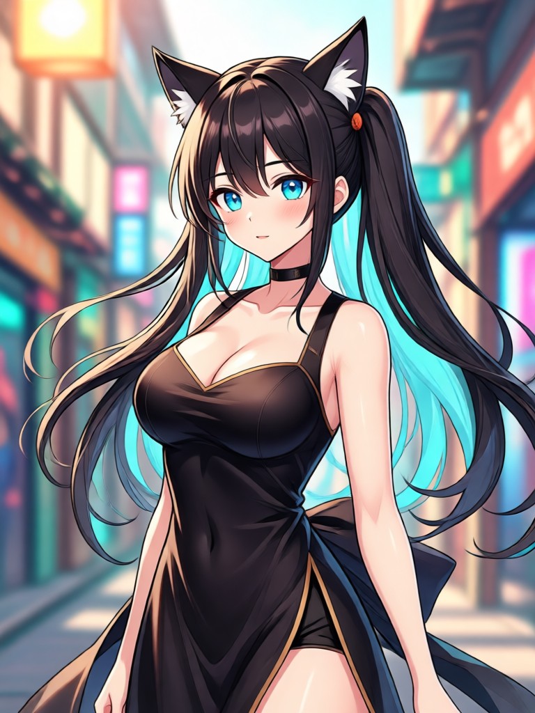 スタジオジブリ風のアニメ風景とキャラクター
