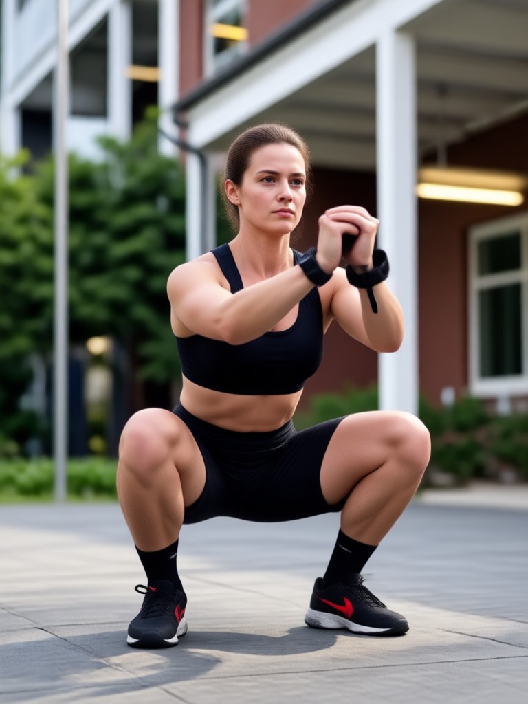 AI squat with resistance band video