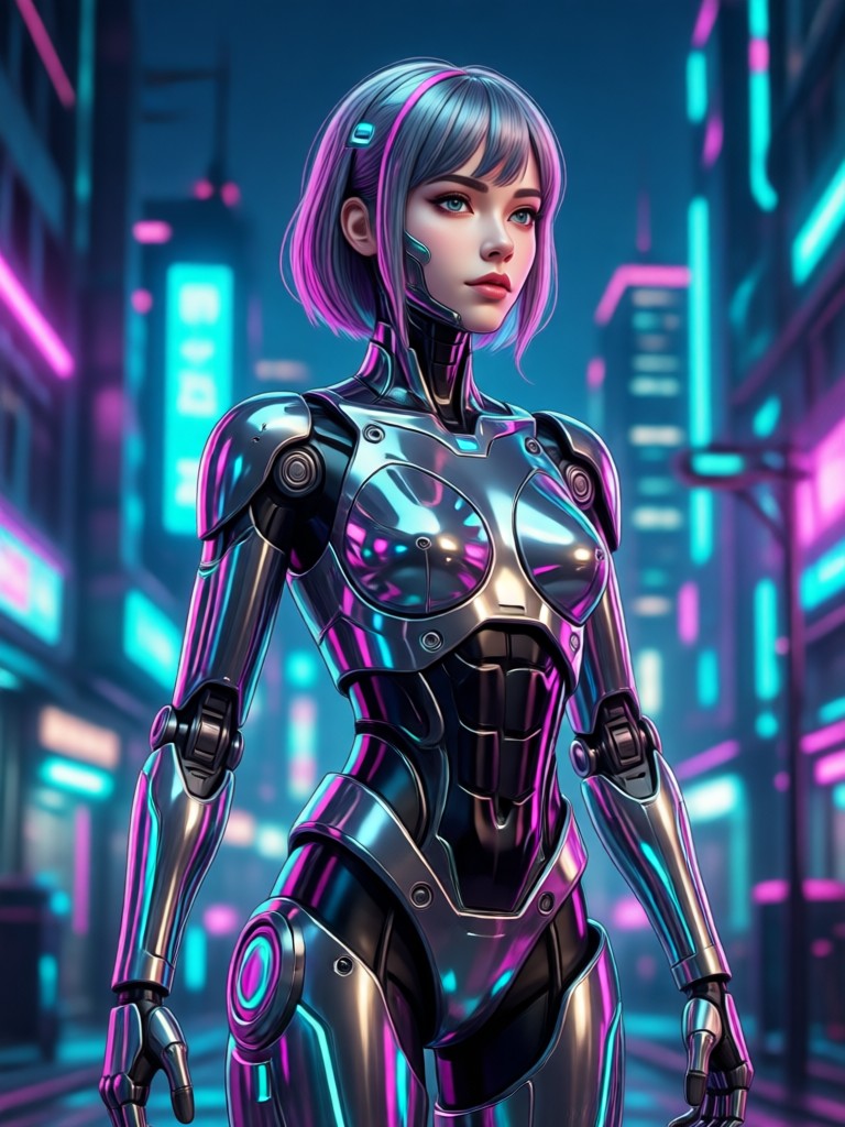 Watercolor painting style AI model portrait