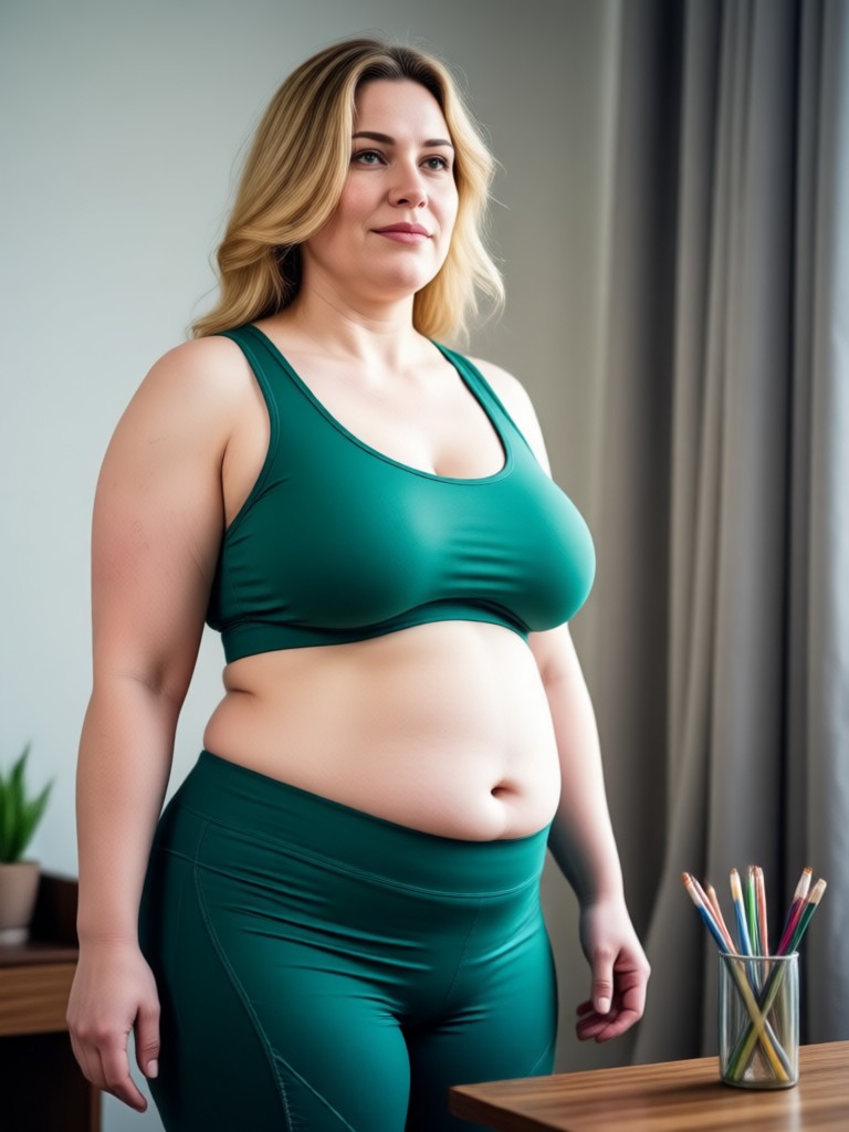 AI slimming effect on professional headshot