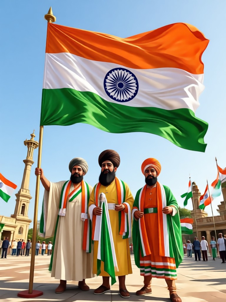Cinematic video of flag hoisting ceremony