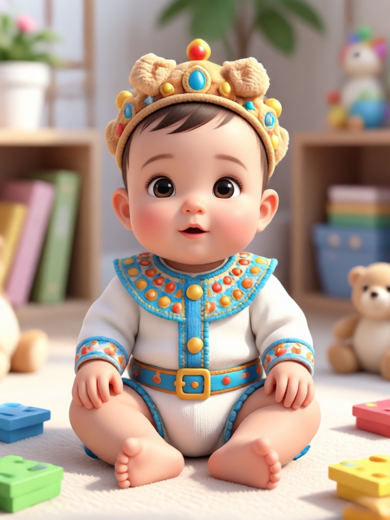 Twin AI babies generated from a single photo