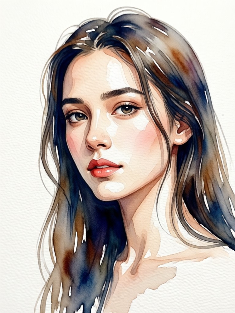 Group photo transformed into watercolor art