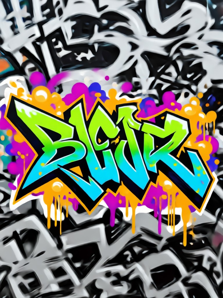 Graffiti sticker for social media