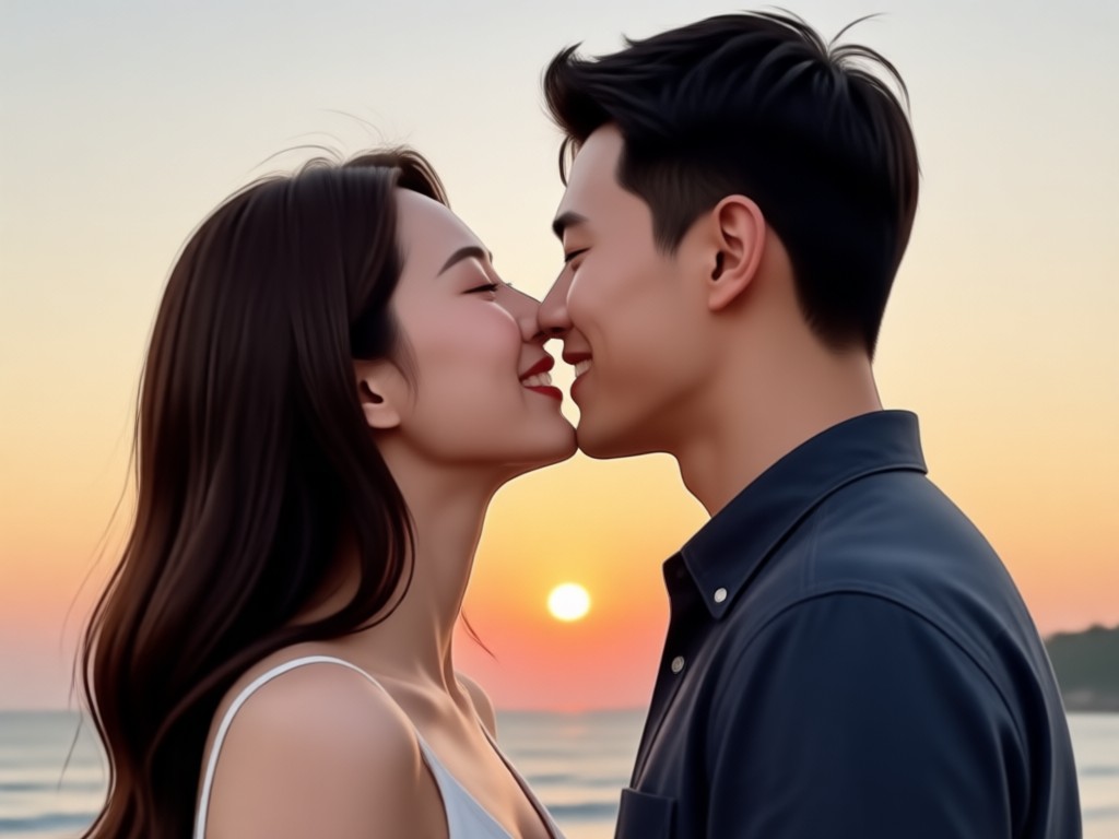 Diferentes plantillas de estilo romántico para vídeos de beso con IA