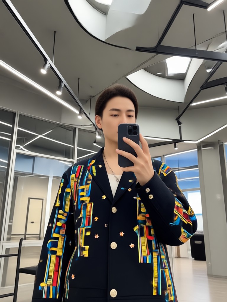 AI try on jeans and jacket