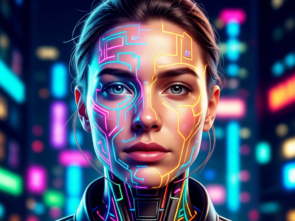 AI menganalisis fitur wajah untuk tukar wajah yang sempurna