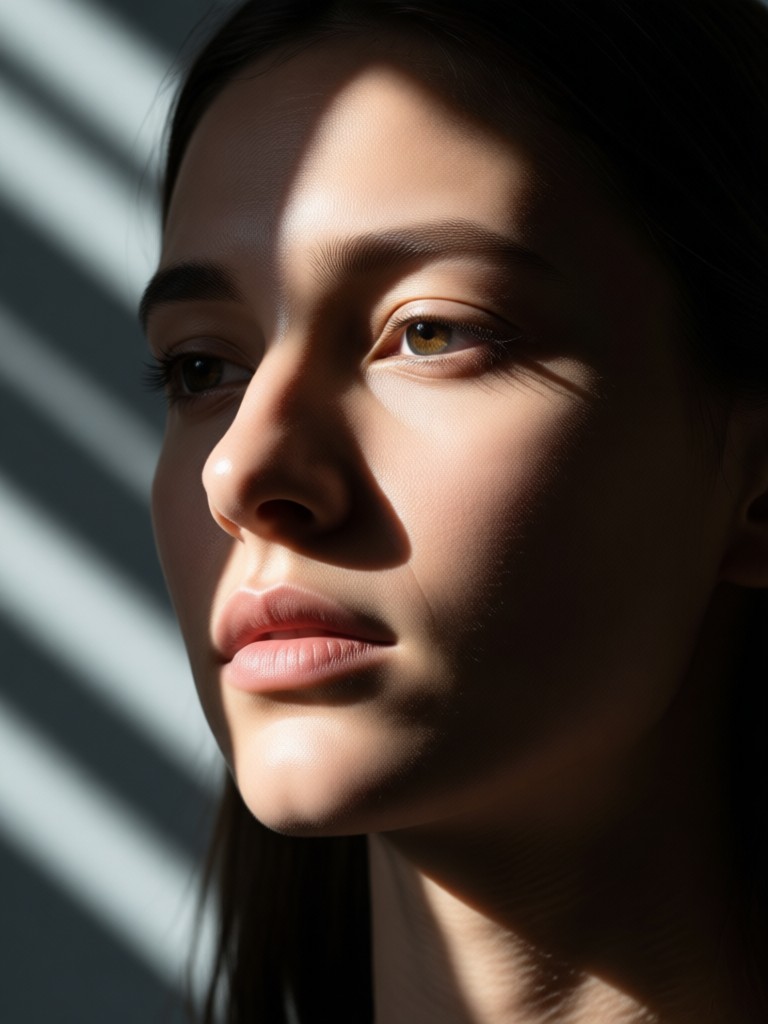 Dappled sunlight through leaves AI portrait