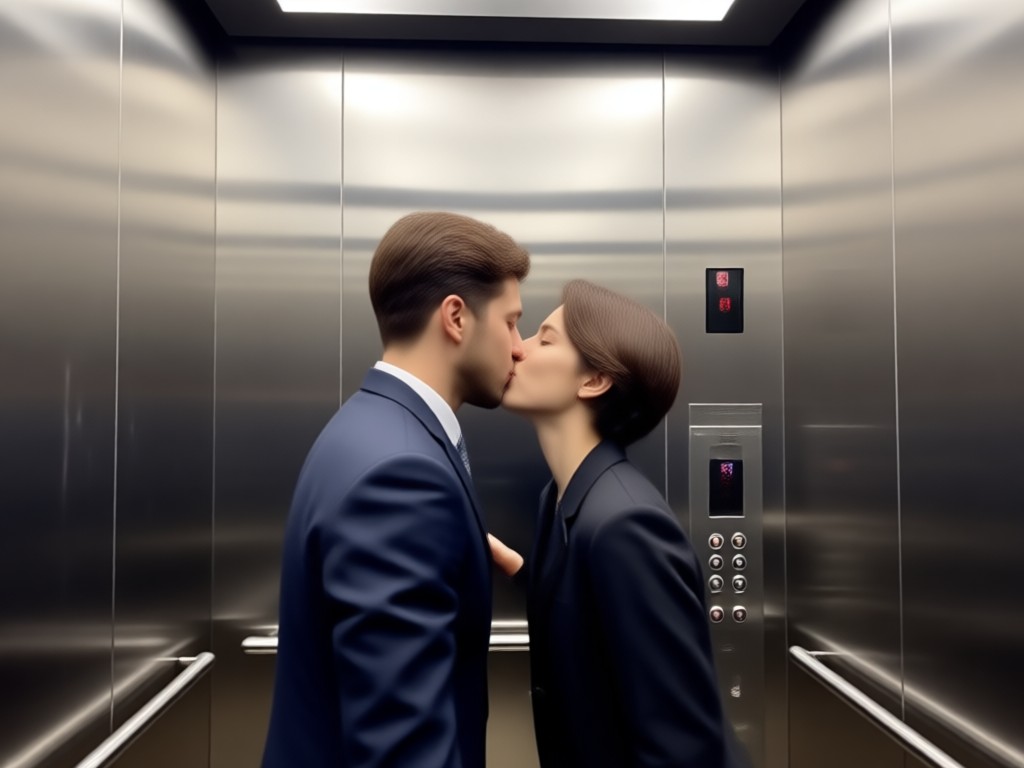 Cinematic photo to elevator kiss effect