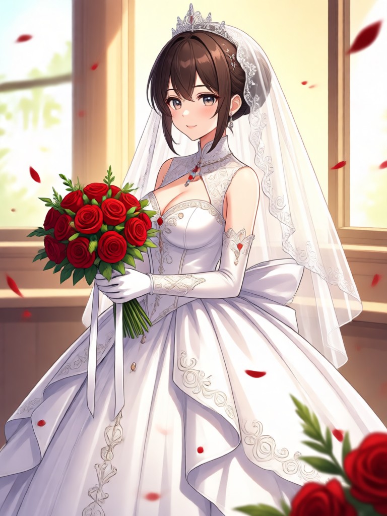Anime bride transformation from real photo