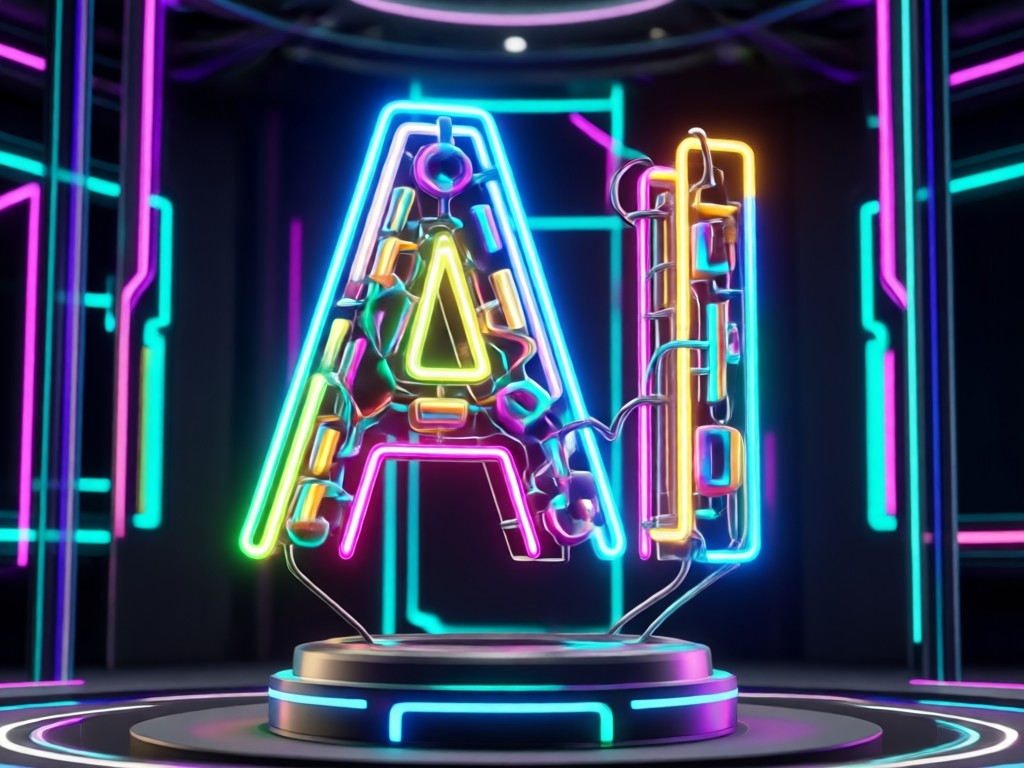 AI transforming a text prompt into a 3D clay model