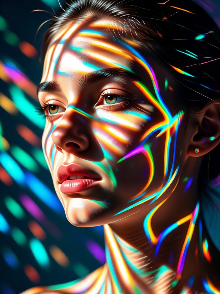 Foggy mysterious light AI portrait generator