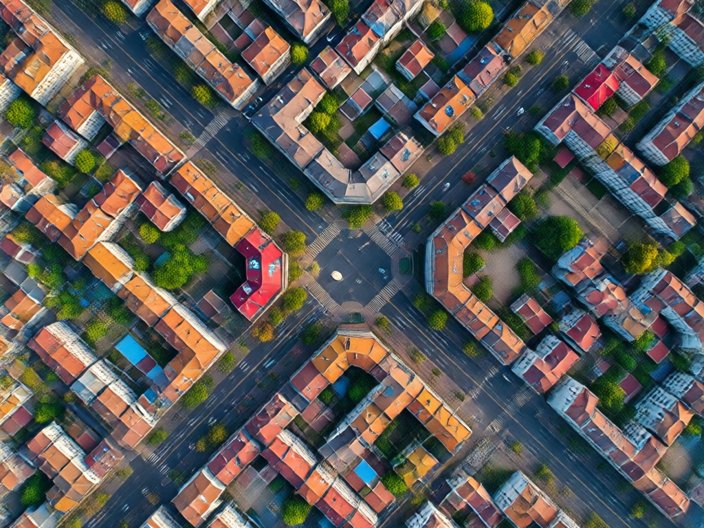 Realistic city aerial view generation