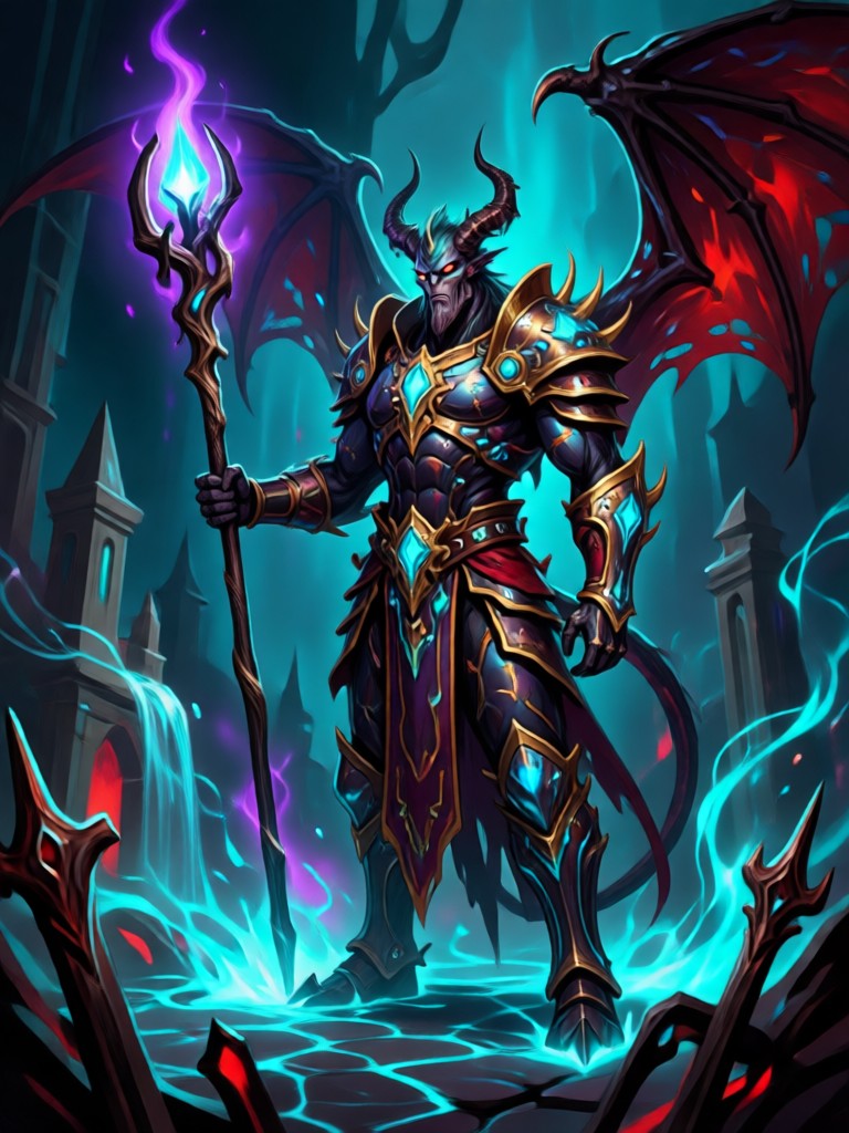 Mythical beast in dark fantasy style AI creation