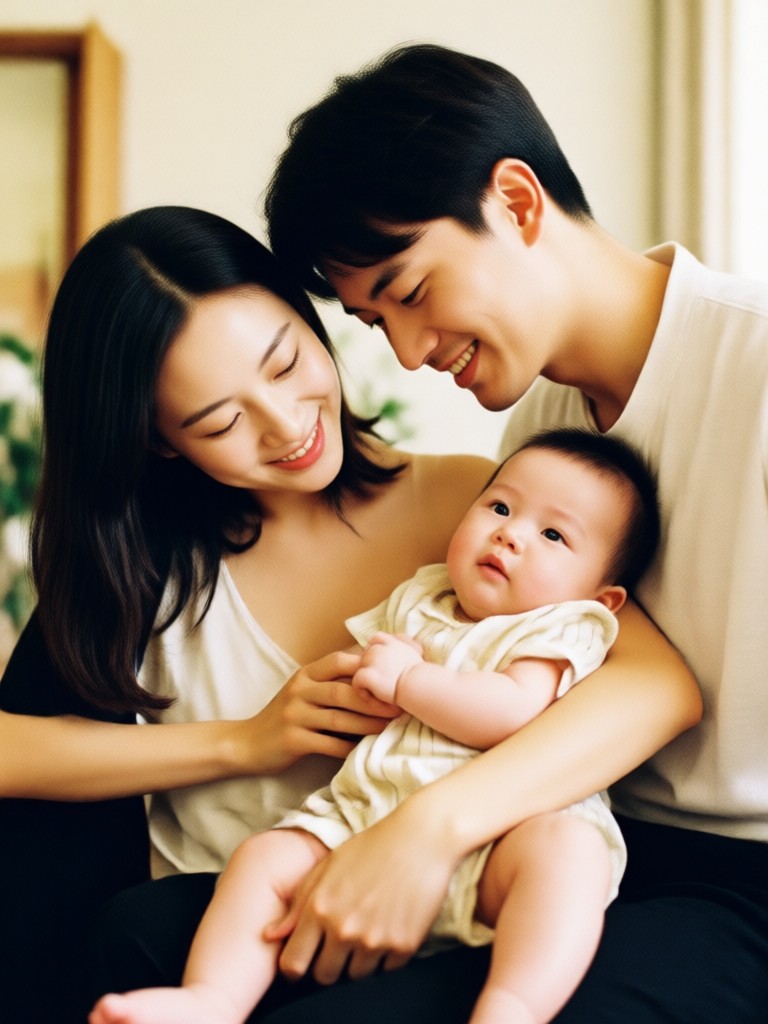 AI generated baby in mother's arms