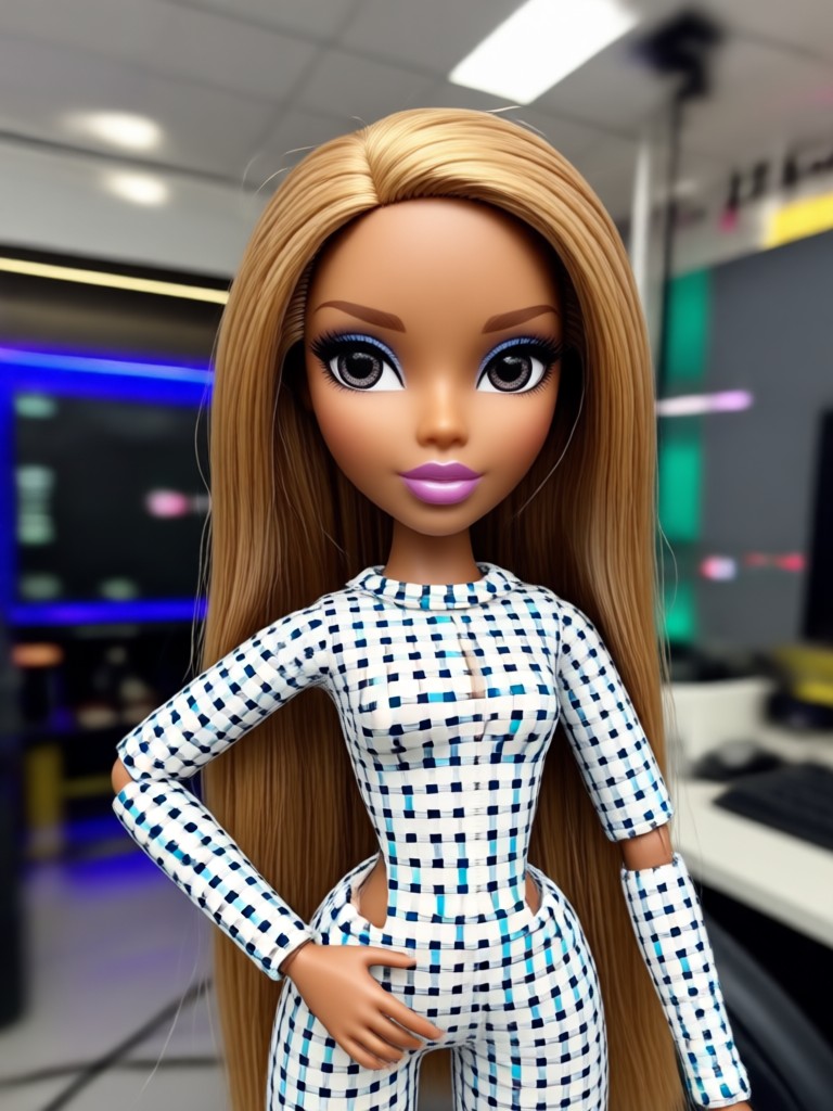 Foto grupal transformada en muñecas Bratz