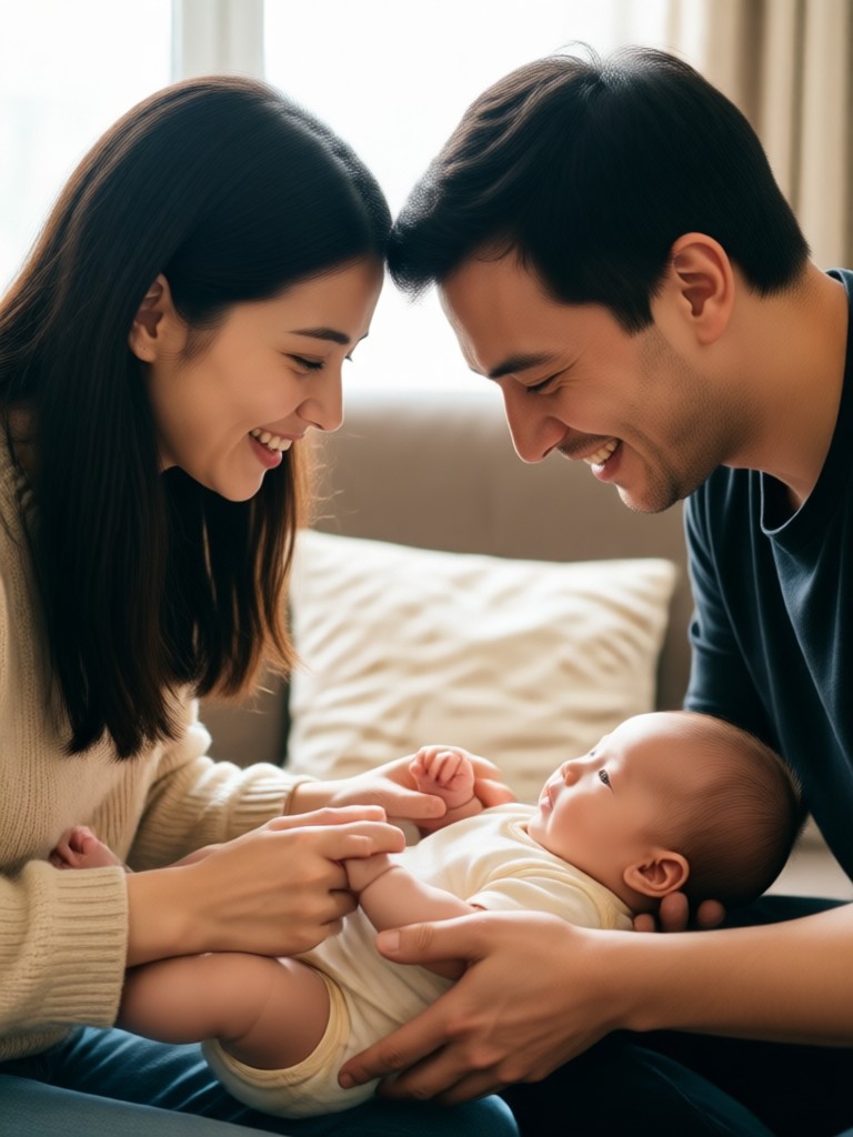 Professional studio style family AI portrait