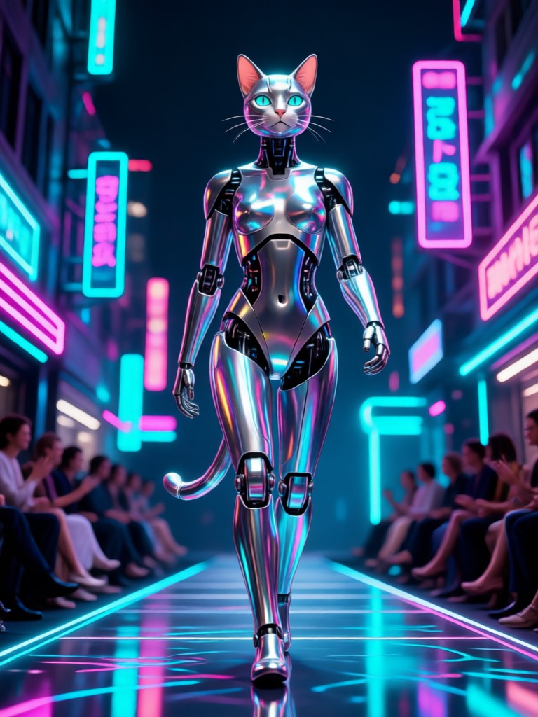 Streetwear fashion show generated by AI