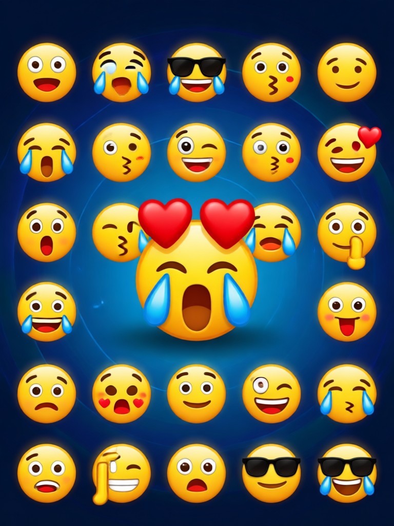 Emoji gaya anime seseorang yang mengedipkan mata