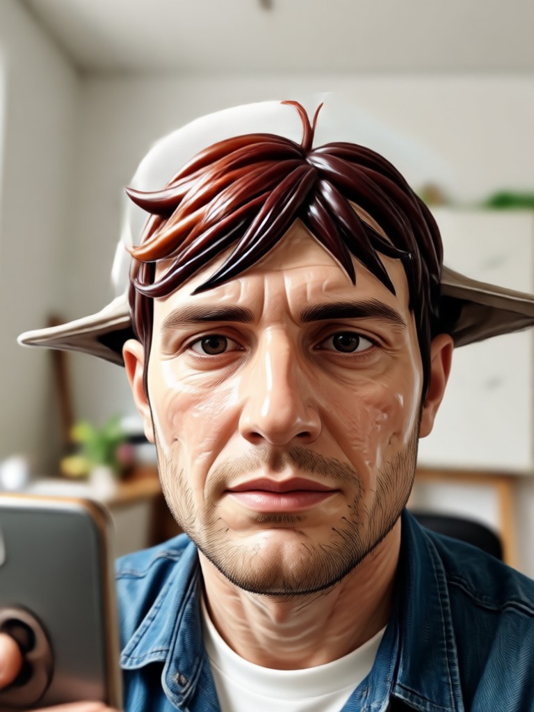 Personaje renderizado en arcilla 3D, imagen con IA