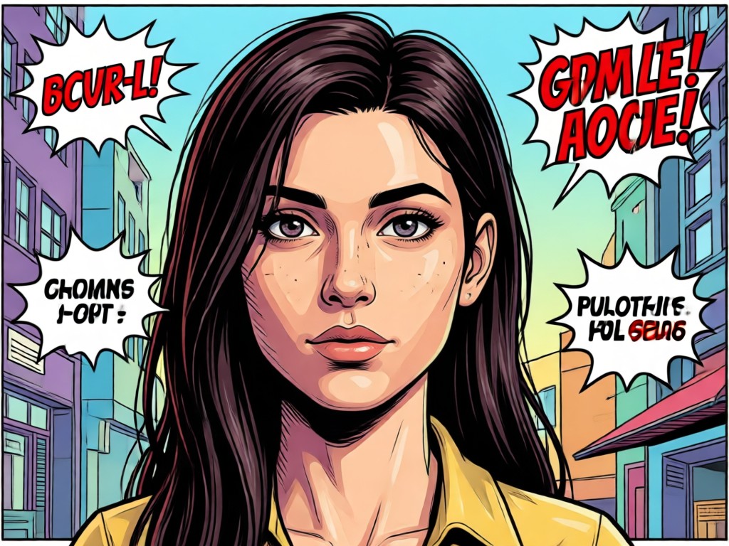 Comparison showing photo to 3D comic AI transformation process