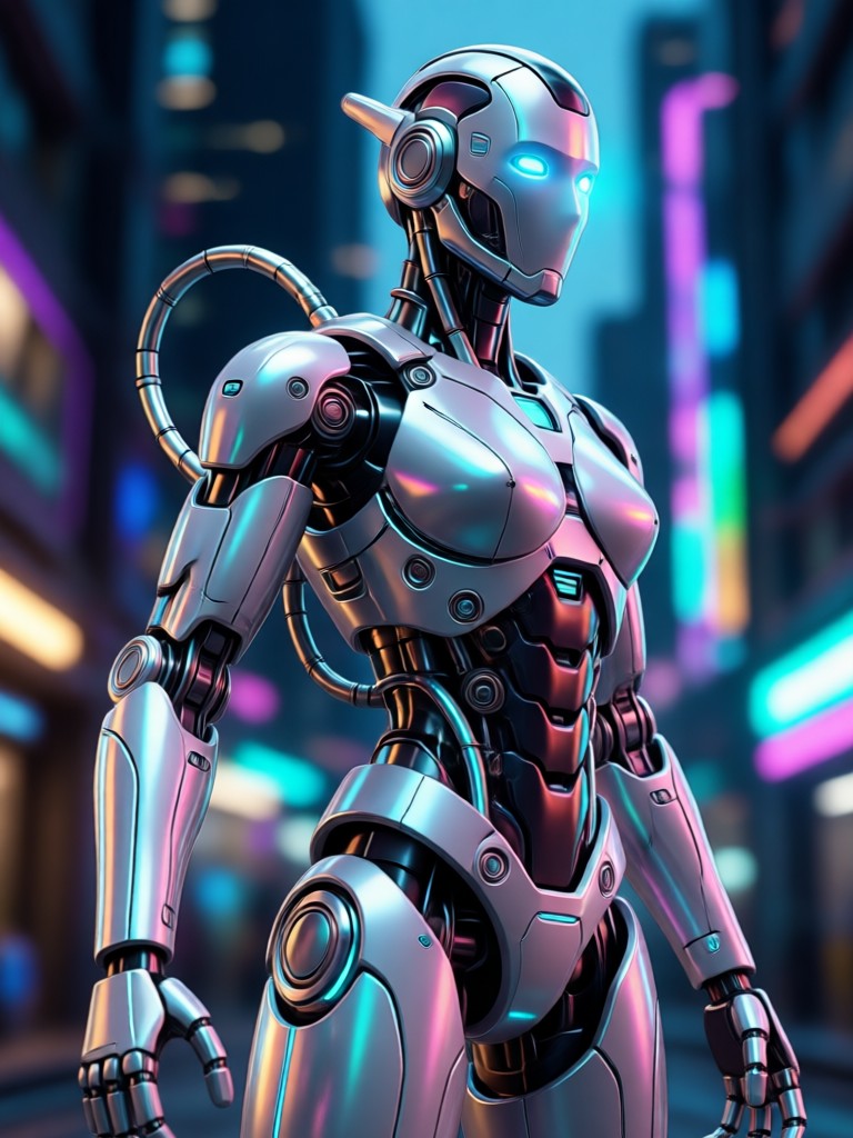 Figura de ciencia ficción realista en 3D