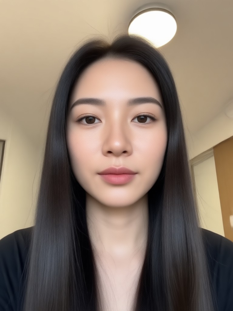실행 중인 성공적인 실시간 얼굴 바꾸기를 보여주는 스마트폰