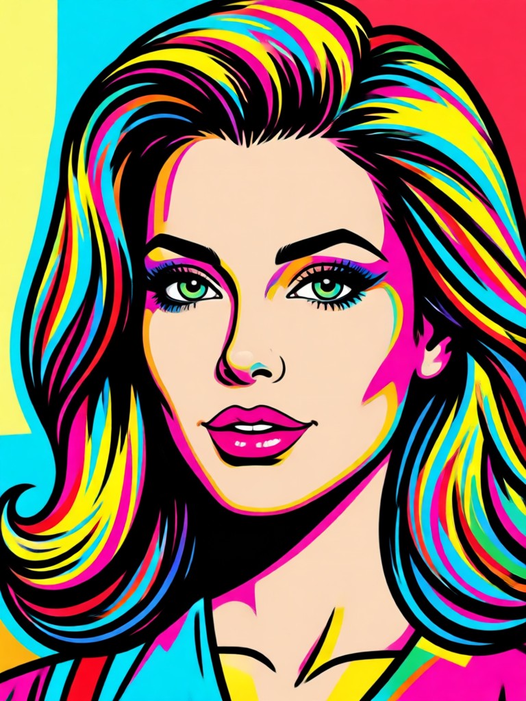 Abstract geometric pop art from pattern