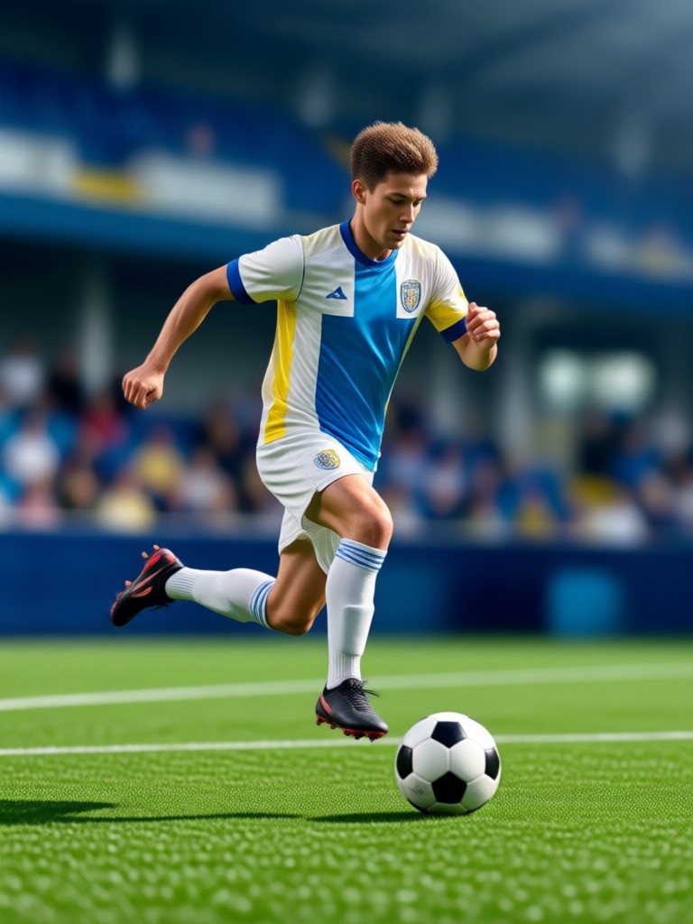 AI football striker goal celebration