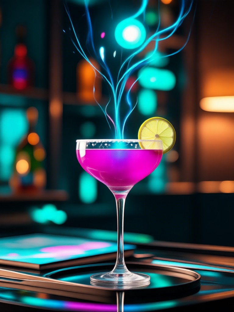 Celestial Fizz cocktail, sparkling and ethereal