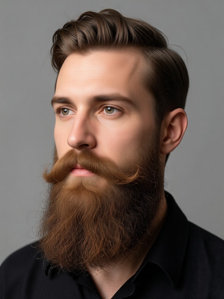 AI beard on different face shapes and ethnicities