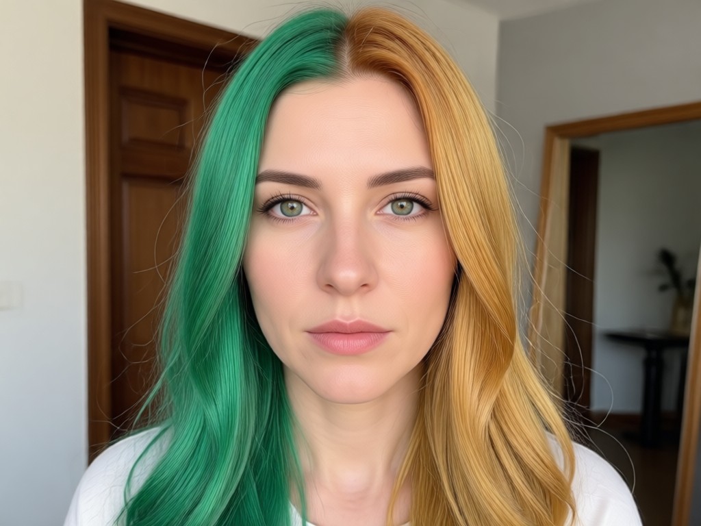 Instant hair color try on interface showing multiple color options