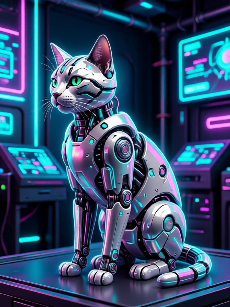 AI generated cat images showcase
