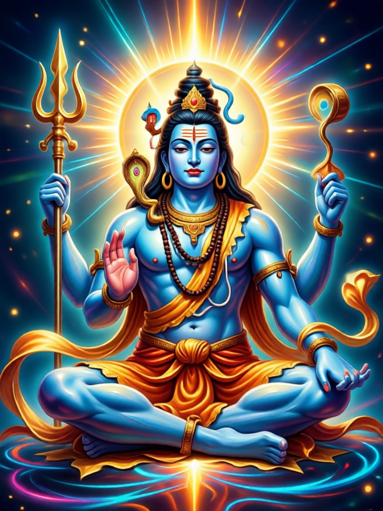Cinematic photorealistic AI Shiva