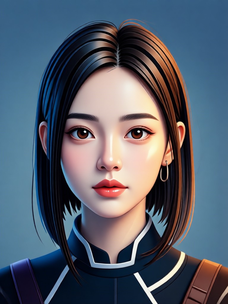 Retro style AI profile photo
