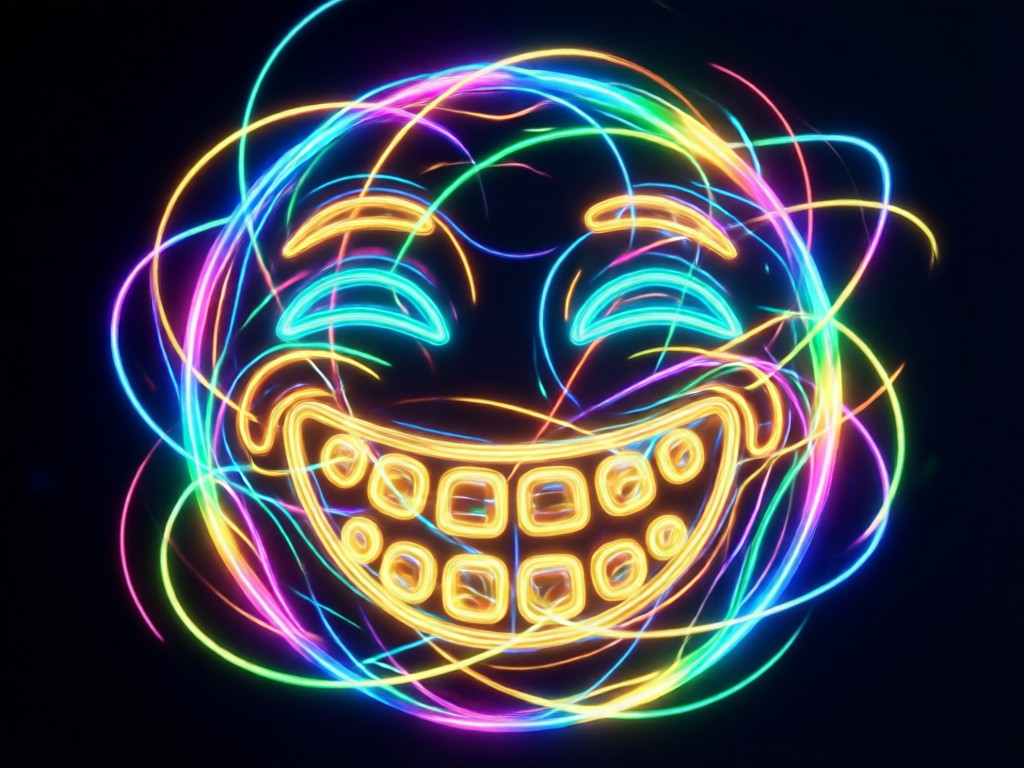 AI laughing face video generated from a photo