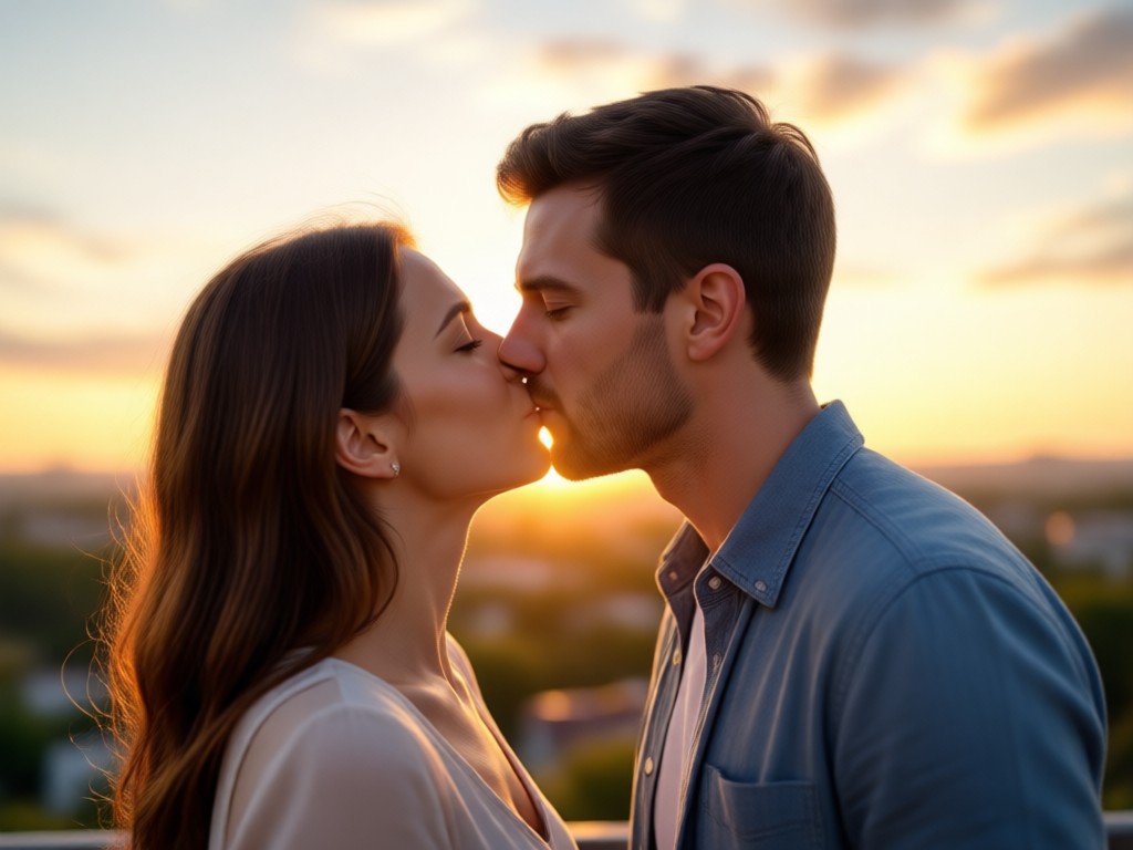 AI kiss video creating emotional digital memory