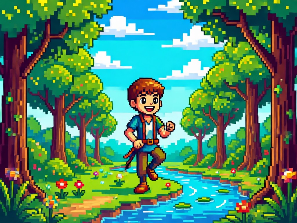 Different pixel art style examples
