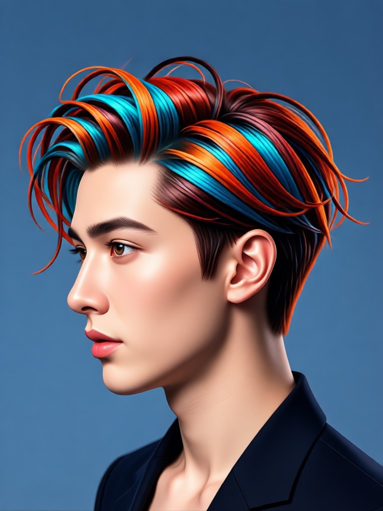 Pratinjau warna fantasi ombre ungu dan merah muda