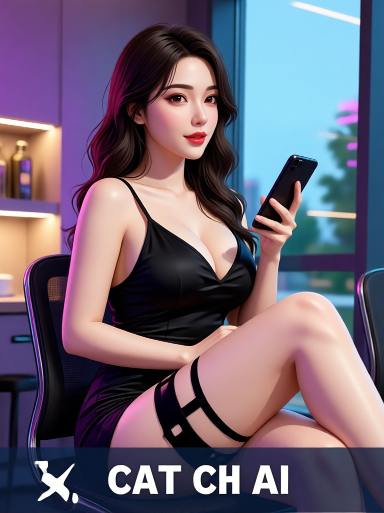 Casual, friendly AI companion in a modern setting